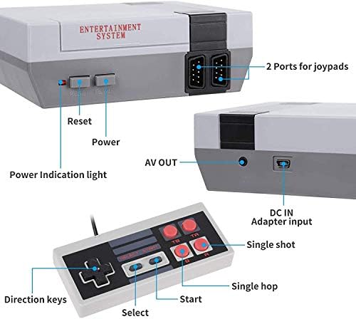 Retro konzola za igre, Mini klasični sistem za igre ugrađen 620 u 1 Klasična konzola za igre-AV izlaz, ručna Retro konzola za Video