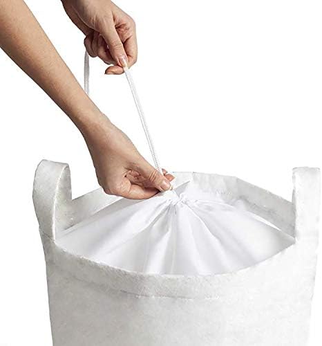Ambesonne apstraktna torba za veš, skicirani pojednostavljeni krugovi isprepleteni moderni Grunge Print, korpa za korpe sa ručkama zatvaranje Vezica za pranje veša, 13 x 19, siva ugalj siva