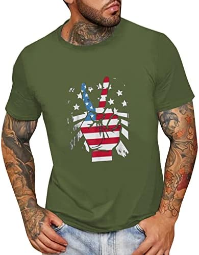 XXBR američka zastava Majica Muška patriotska košulja USA zastava Stars Stripes Ispis majica kratkih rukava 4. jula vrhovi