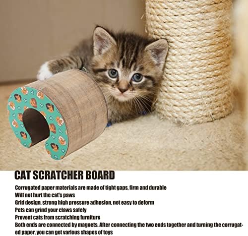 ELAZAYA mačka Scratcher Lounge Bed grebanje odbora višenamjenski valoviti papir Pad sa okruglog zvona loptu za mačke mačići
