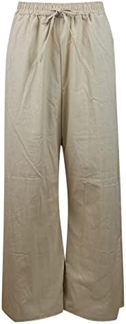 Miashui tanke pantalone za žene Casual ženske široke noge Palazzo pantalone visokog struka Smocked letnje pantalone žene Casual