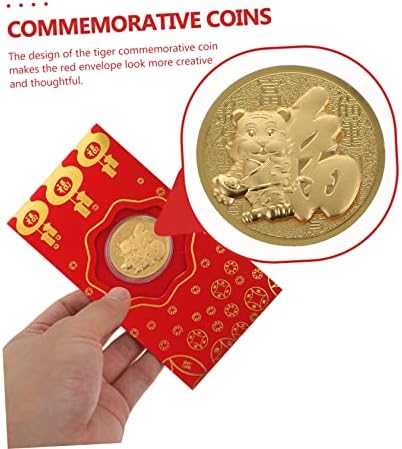 BESTOYARD 3sets paketi zlatna folija novčić crvena koverta Yule pokloni poklon koverte koverte vjenčanje kineske crvene koverte kineska