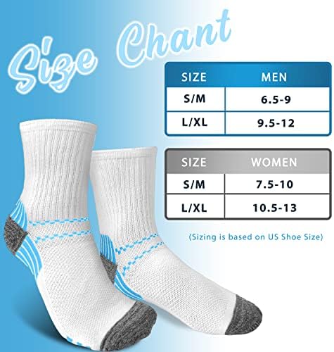 Blongw Crew Snaga za kompresiju za žene i muškarce - jastuk za trčanje čarape Atletska košarkaška čarapa Anti-blister poticaj cirkulaciju