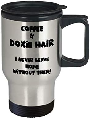 Doxie Putna krigla - smiješna i slatka čajna čajna kafa - savršena za putovanja i poklone