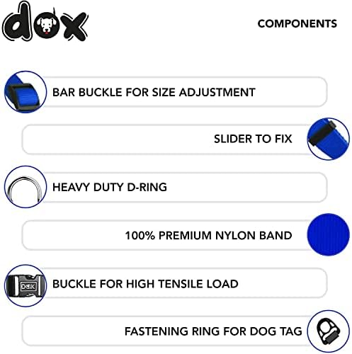 DDOXX najlonski ovratnik za pse - Snažni i podesivi ovratnici psi - XS