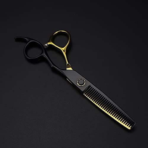 Škare za rezanje kose, 6inch Professional JAPAN440C čelični crni zlatni ležaj za kosu za kosu za prekrivanje mrlje makaze za rezanje