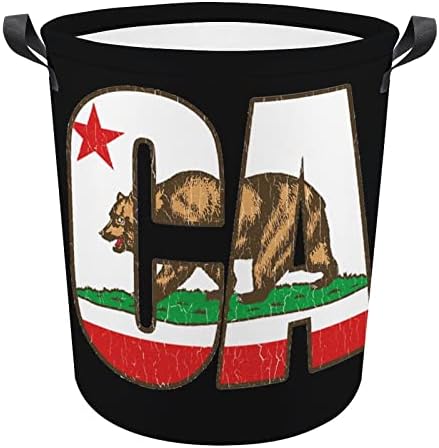 Korpa Za Pranje Veša Sa Zastavom Kalifornijskog Medveda Sklopiva Korpa Za Veš Kanta Za Pranje Veša Torba Za Odlaganje Odeće
