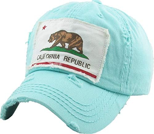 KBETHOS CALIFORNIA Republika Cali Bear Collection Dad Hat Baseball Cap Polo Podesivi