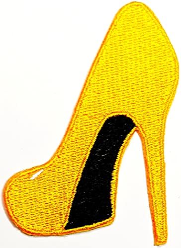 Kleenplus 2kom. Žuta visoka peta Sew Iron on Patch vezena aplikacija zanat ručno rađena odjeća haljina biljni šešir Jean naljepnica