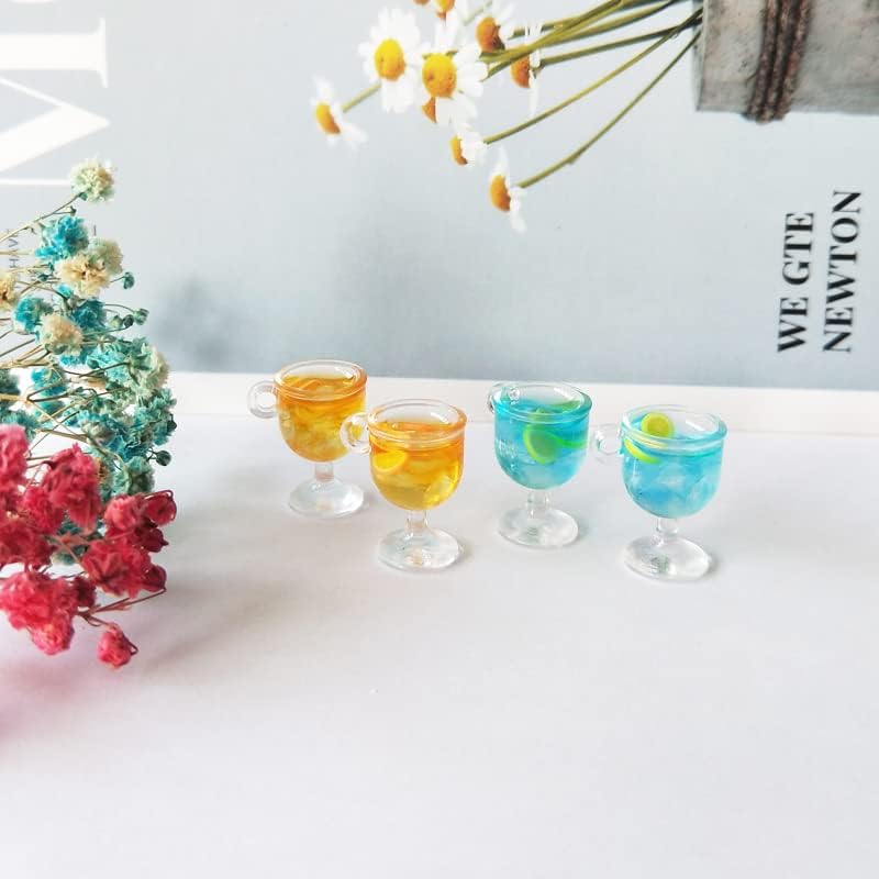 Koleso 10kom DIY smola vino pehar Privjesci Privjesci limunska čaša za piće Charms Ornament simulirani ukras nakit dodatak-38083