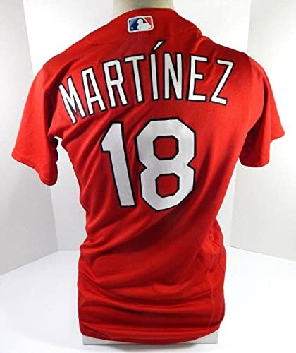 2021 St Louis Cardinals Carlos Mart�nez # 18 Izdana utakmica P polovna Crvena Jersey St BP6 - Igra Polovni MLB dresovi