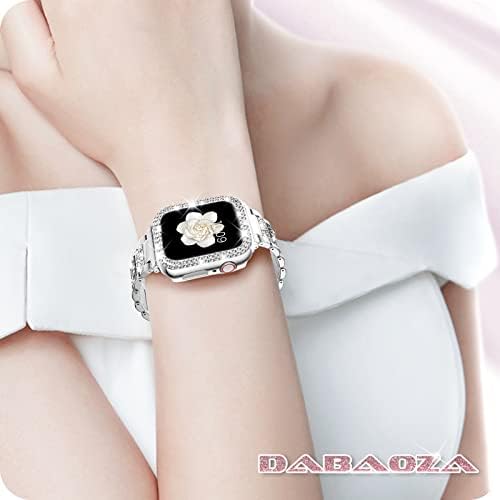 Dabaoza Kompatibilni jabučni satovi 38mm 40mm 41mm 42mm 44mm 45mm Serija 8 7 6 / SE 5 4 3 2 1, Dijamantna kućišta + Ženska nakit Bling