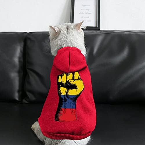 Kolumbijska zastava Nation Spirit Jedan komad pasa kostim kućnog ljubimca odijelo s šeširom za kućne ljubimce za štene i mačka m