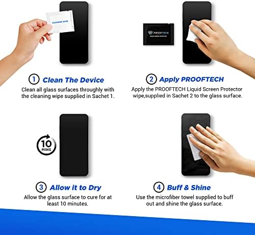 Phone Scratch Remover i Cracked Repair Liquid by ProofTech Liquid Glass zaštitnik ekrana / pokriva do 6 uređaja / za sve pametne telefone tablete i satove
