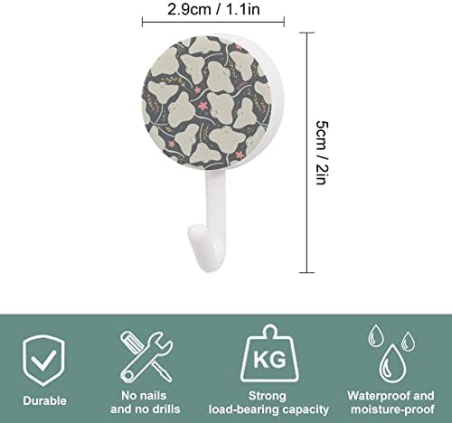 Slatka Stingray okrugla plastične kuke za višekratnu ljepljivu kuke za viseće zidne kuke za kuhinju Kupatilo 10 paketa