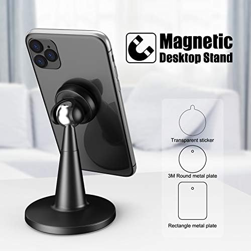 Engmolphy magnetski štand za stol za stol za stolni telefon, kancelarijski stol za pametne telefone za iPhone13 / 12mini / 13/12 / 13/12 Pro / 12/11 XS XR 8 x 7 6 6s i više, crna