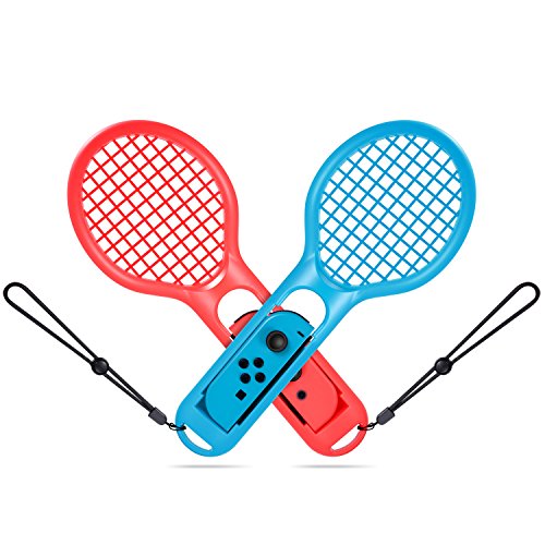 TURN RAISE teniski reket za Nintendo Switch Joy - Con kontrolere, teniski reket sa dva paketa za igru Mario Tennis Aces, kompatibilna