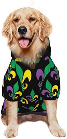 Veliki džemper za kućne ljubimce za pse - Fleur-de-Lis kućni ljubimci sa šeširom Soft Cat Outfit Cat