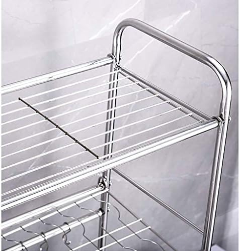 Kuyt stalak za suđe, 2 razina nehrđajućeg čelika kuhinjska sustava za sušenje nosača za odvod za pribor za pribor za pribor za pribor za pribor za pribor za pribor za pribor za jelo, 3 veličine / 63 * 26 * 82cm