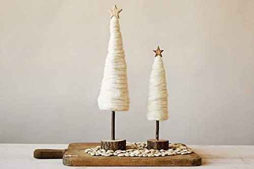 Kreativna zadruga Velika vunena božićna zvijezda i drveća baza, krema
