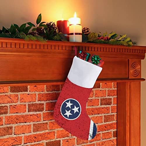 Tennessee State Flag personalizirana božićna čarapa Xmas Kamin Porodični zabava Viseće ukrase