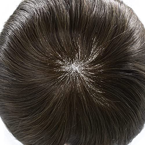 Tupee za muškarce Remy sistem zamjene ljudske kose prozirna Francuska čipka Muška tupe Izbijeljeni čvorovi čipkasta prednja tanka