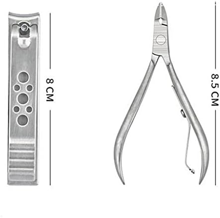 Zyjbm škare za nokte set od nehrđajućeg čelika 12 komada alata za rezanje noktiju pedikura nož nož noge mrtav kliješta za manikuru