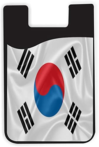 Koreja, dizajn jug zastava - Silikonska 3M ljepljiva kreditna kartica na novčaniku za novčanica za torbice za iPhone / Galaxy Android telefon