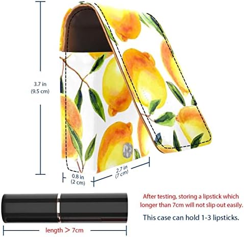 Lemon Fruit Summer prijenosni Mini makeup ruž za usne ključ putna torbica PU kožna torbica za sjajilo za usne za žene djevojke