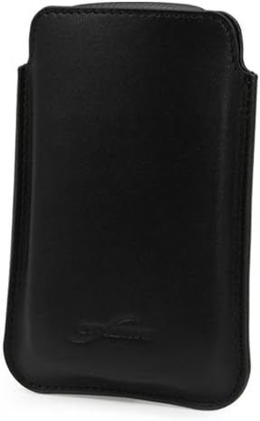 Boxwave Case kompatibilan sa LG AN170 - originalna kožna torbica, tanki real kožnog luksuznog laganog džepa za LG AN170 - Nero crni