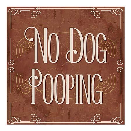 CGsignLab | Nijedan pas Pooping -Victorian Card prozor Cling | 24 x24
