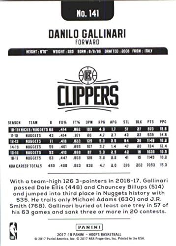 2017-18 Panini Hoops 141 Danilo Gallinari Los Angeles Clippers Basketball Card