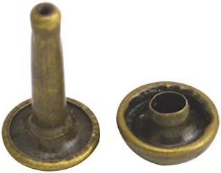 Fenggtonqii brončani dvostruki kapica za zakovice za zakovice metalni kape 8mm i post 12 mm pakovanje od 200 setova