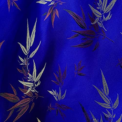 Alondra Kraljevsko plavi listovi Brokatna kineska satenska tkanina pored dvorišta - 10095