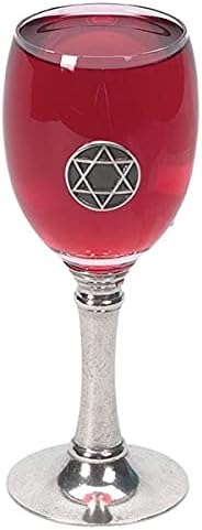 Glass & amp; Pewter Kiddush Cup
