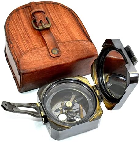 AK nautički antički pomorski kolekcionari mesing brunton Kompas item s kožnim poklonom kućišta
