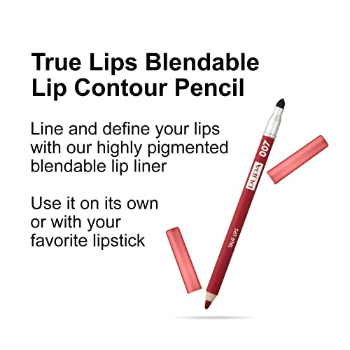 Pupa Milano True Lips Blendable olovka za konture za usne - dvostruka mat postava boja i četkica - kremasta, hidratantna, visoko pigmentna,