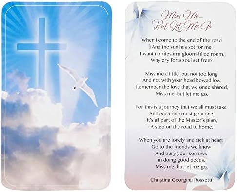 Juvale pogrebne molitvene kartice od 100 paketa, Memorijalne kartice proslave života, pjesme O žalosti za ohrabrenje, utjehu, sjećanje,