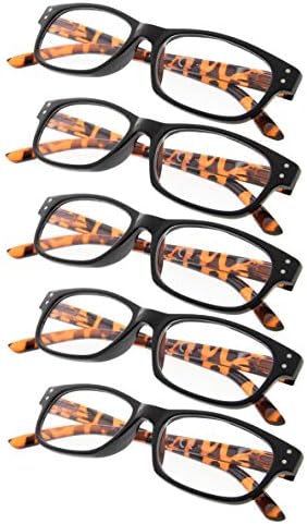Gr8Sight 5-spakovane starinske naočare za čitanje sa opružnim šarkama uključuju čitače sunčanih naočara