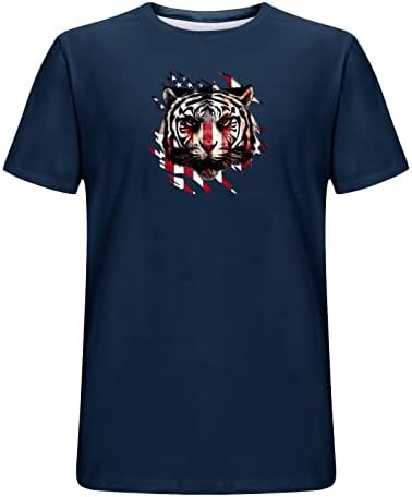 LCEPCY Cool Četvrti majice za muškarce Ležerne prilike Crew izrez kratkih rukava Grafičke majice 2023. Ljetna patriotska majica