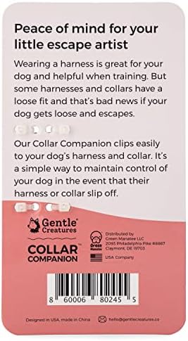 Gentle Creatures Collar Companion-mini-mali psi ovratnik Rezervna kopča za pseće pojaseve, kragna kragna, štipaljka, nježni Olovo - dvostruka Sigurnosna kopča-pojas za sigurnosnu kopču