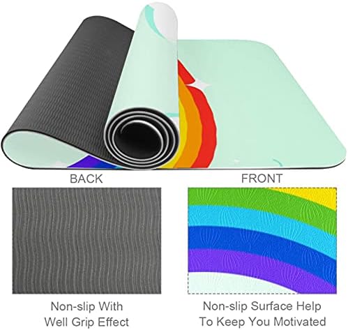 Yoga Mat Rainbow dizajn ekološki prihvatljiva podloga za neklizajuće fitnes vježbe za Pilates i vježbe na podu