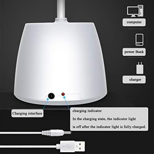 XUNMAIFDL LED stočna lampa s držačem olovke, 3 boje temperature dodirnu kontrolu fleksibilna igra za ruku USB punila za spavanje,