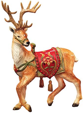 Goebel Fitz i Floyd Božićni jelena ukrasna figurica šarena