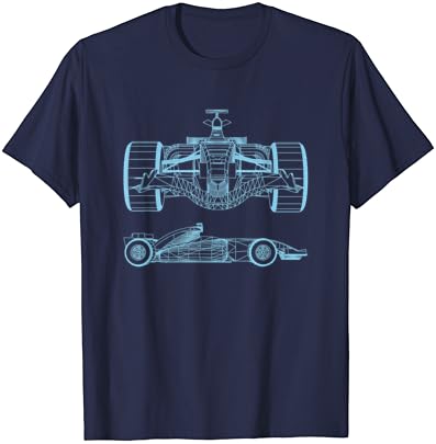 Formula Racing Car Silhouette Mašinstvo nacrtajte kratku majicu za rukave