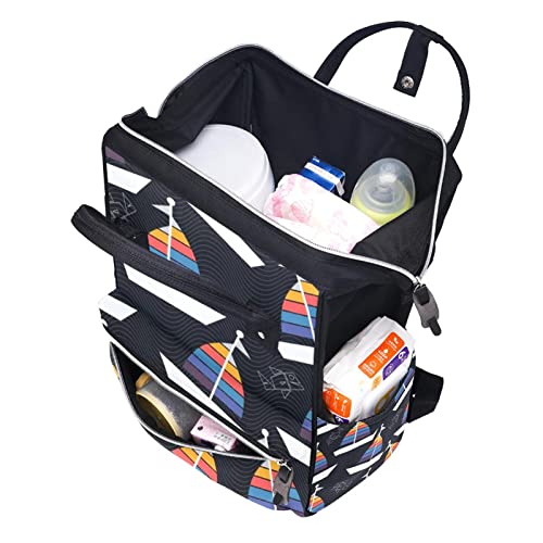 Rainbow Jedrenje pelene tote torbe mammmy ruksak veliki kapacitet pelena torba za staračku vrećicu za brigu o bebi