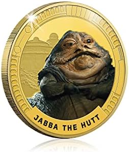 Star Wars Originalna trilogija - Jabba The Hutt 44mm Komemorativni kovani novčići Auted + potpuno izdanje u boji, Ofirsko licencirano