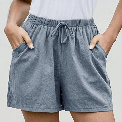 LEPPCY CALESTString elastični struk Comfy pamučne kratke hlače za žene Atletski saloni za plažu za kratke hlače