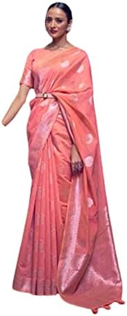 Dizajner tkanja pastelnog čistog platna Indijska tradicionalna bluza Saree Zari tkana klasični muslimanski festival Sari 2560