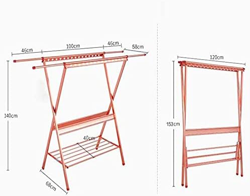 LTLGHY stalak za odjeću sklopivi, stalak za sušenje veša za unutrašnju vanjsku upotrebu, stalak za sušenje odjeće za jednostavno skladištenje,